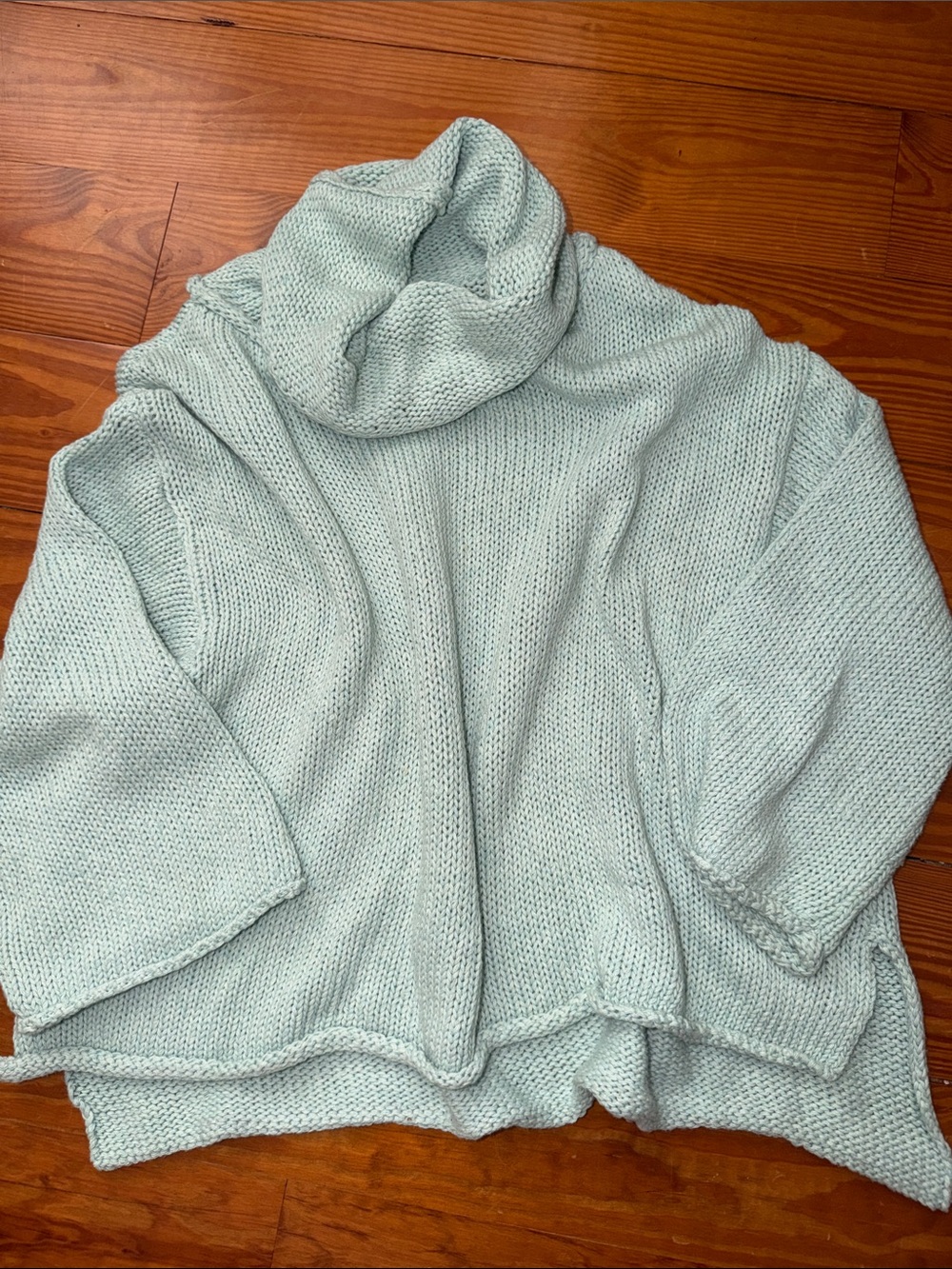 She + Sky Light Mint Green Turtleneck Sweater - Women's Cozy Knit